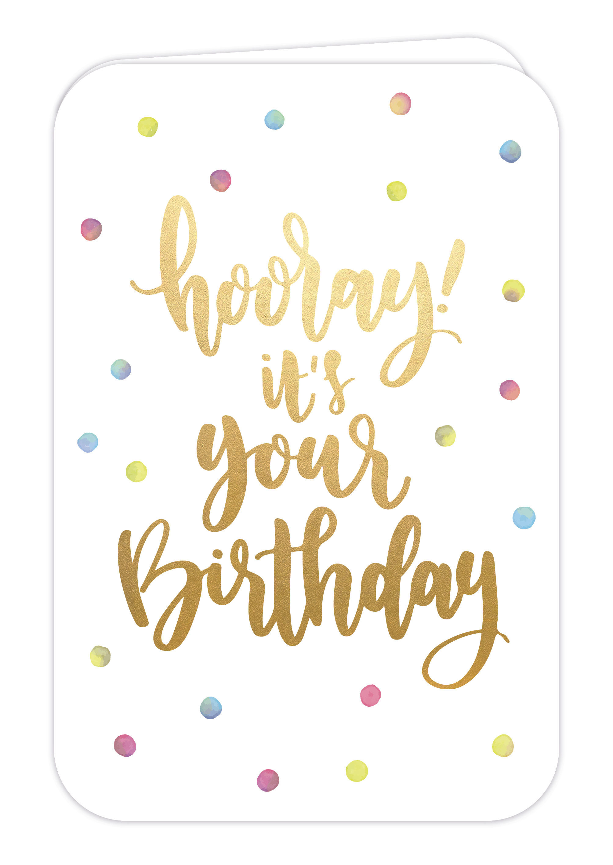Wenskaart | Confetti + goudfolie (W46) - PAPER & GIFTSHOP