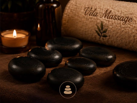 Hot stone massage at Vila Massage in Oceanside, CA