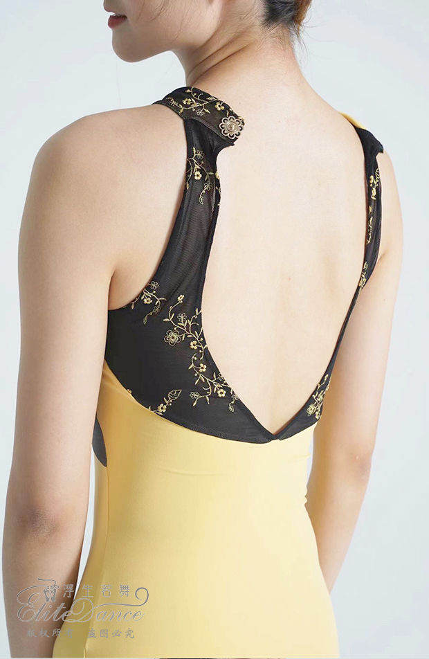 サムネイル： 【フーシェンルオウー】ゴールド刺繍レオタード(22FW07)