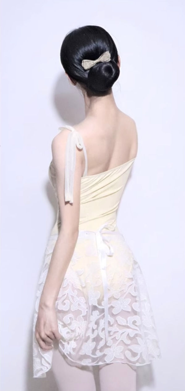 サムネイル： 【SPENCER】リボンキャミソールレオタード(イエロー)