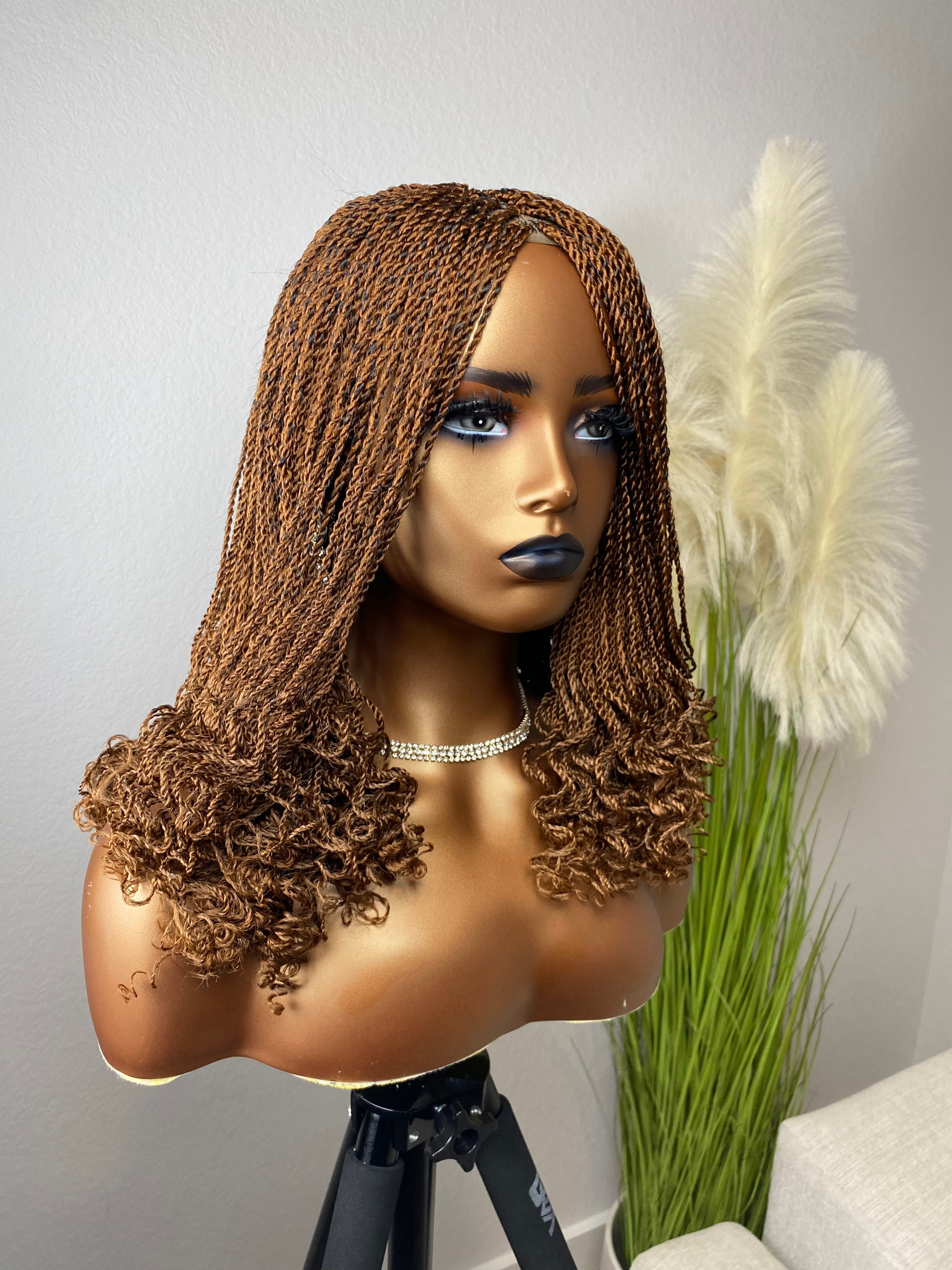 Mini Senegalese Twists With Curled Ends