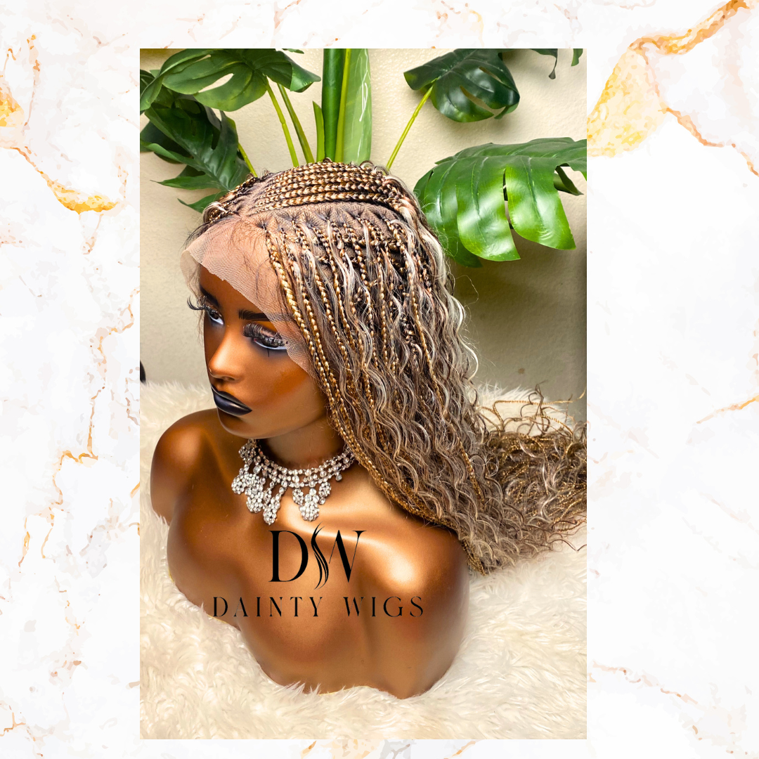 Blonde Mix V-Flip Boho Braids