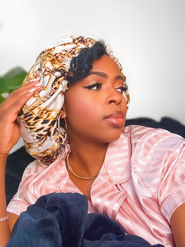 DELUXE BABE - 2 IN 1 SATIN BONNET | Regal Ivy