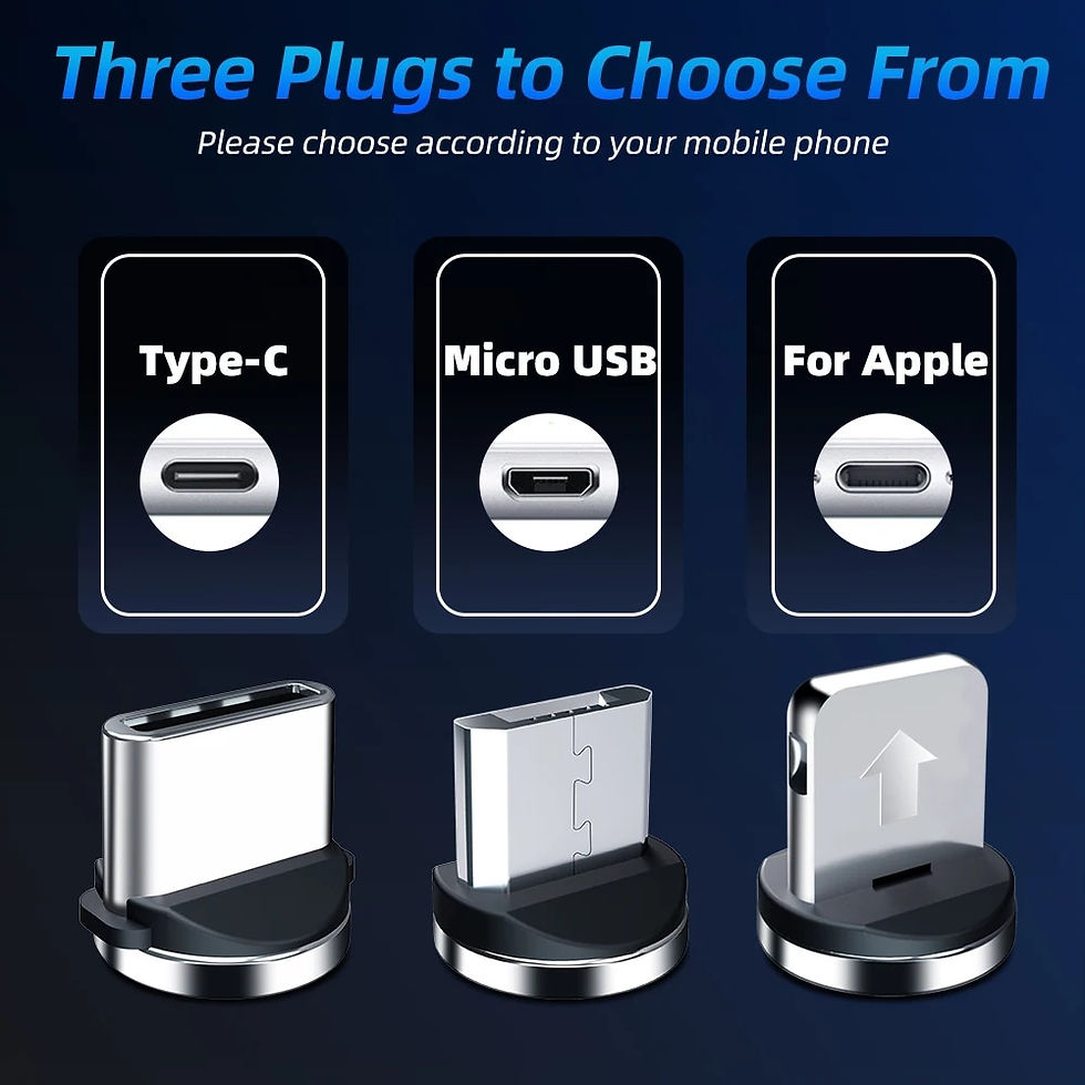 Thumbnail: 540 Rotate Magnetic Cable Charging Fast Charging Magnet For iPhone Huawei Xiaomi