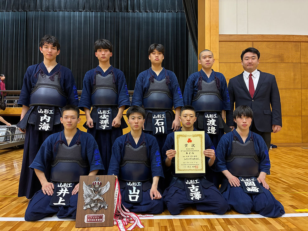 剣道部 県高校総体 男子団体第2位(東北選手権大会出場)