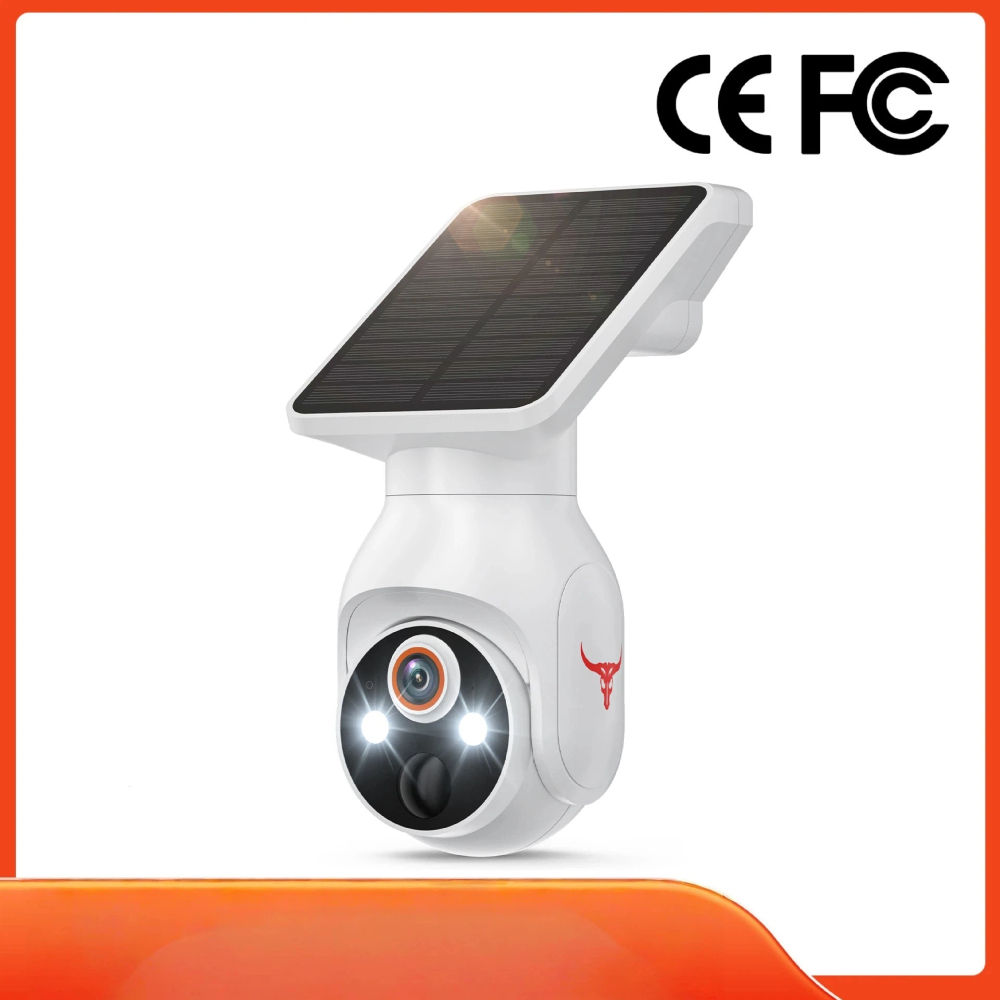 Bull Solar Powered Security Camera Hd Two Way Audio Wireless Outdoor Home Survei