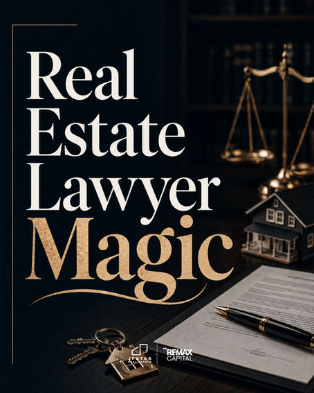 Real Estate Lawyer Magic with legal scales and house model
