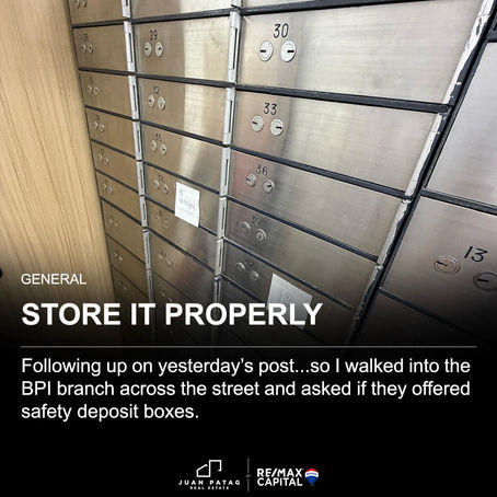 STORE IT PROPERLY