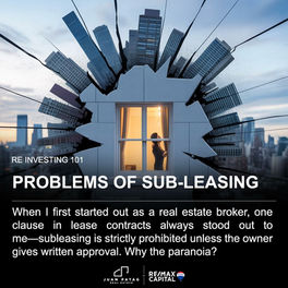 PROBLEMS OF SUB-LEASING