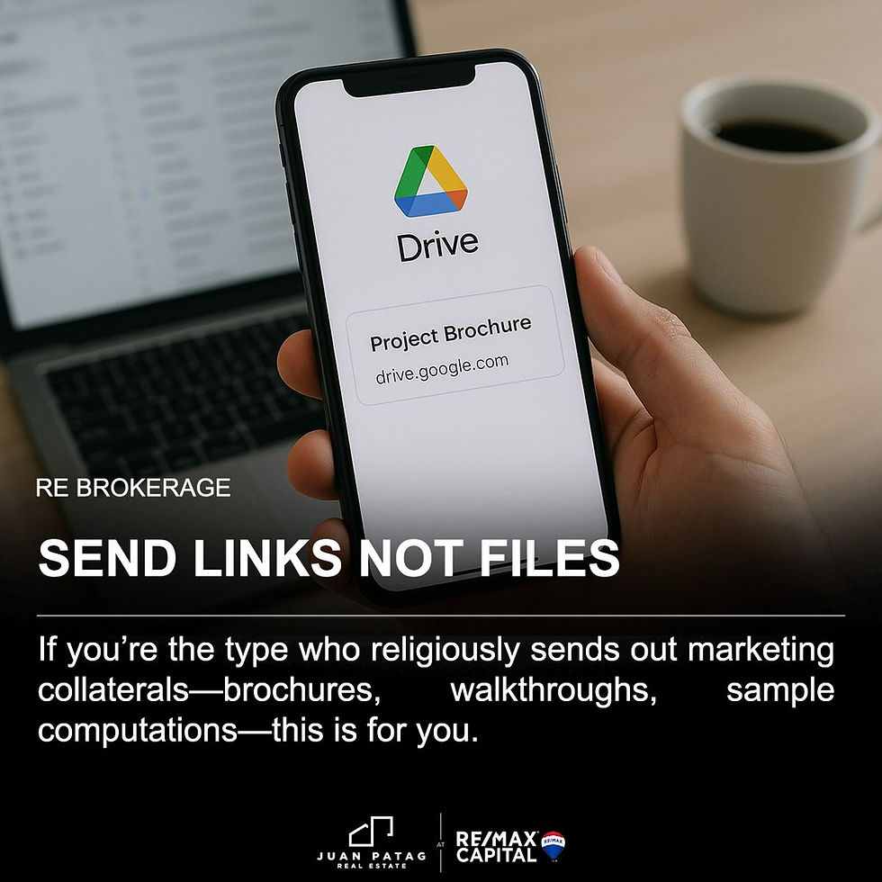 SEND LINKS NOT FILES