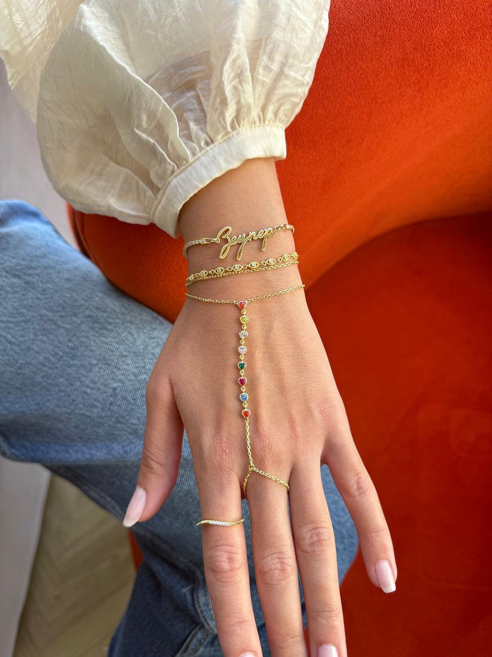 Renkli Taşlı Kalp Şahmeran | 925 Ayar Gümüş