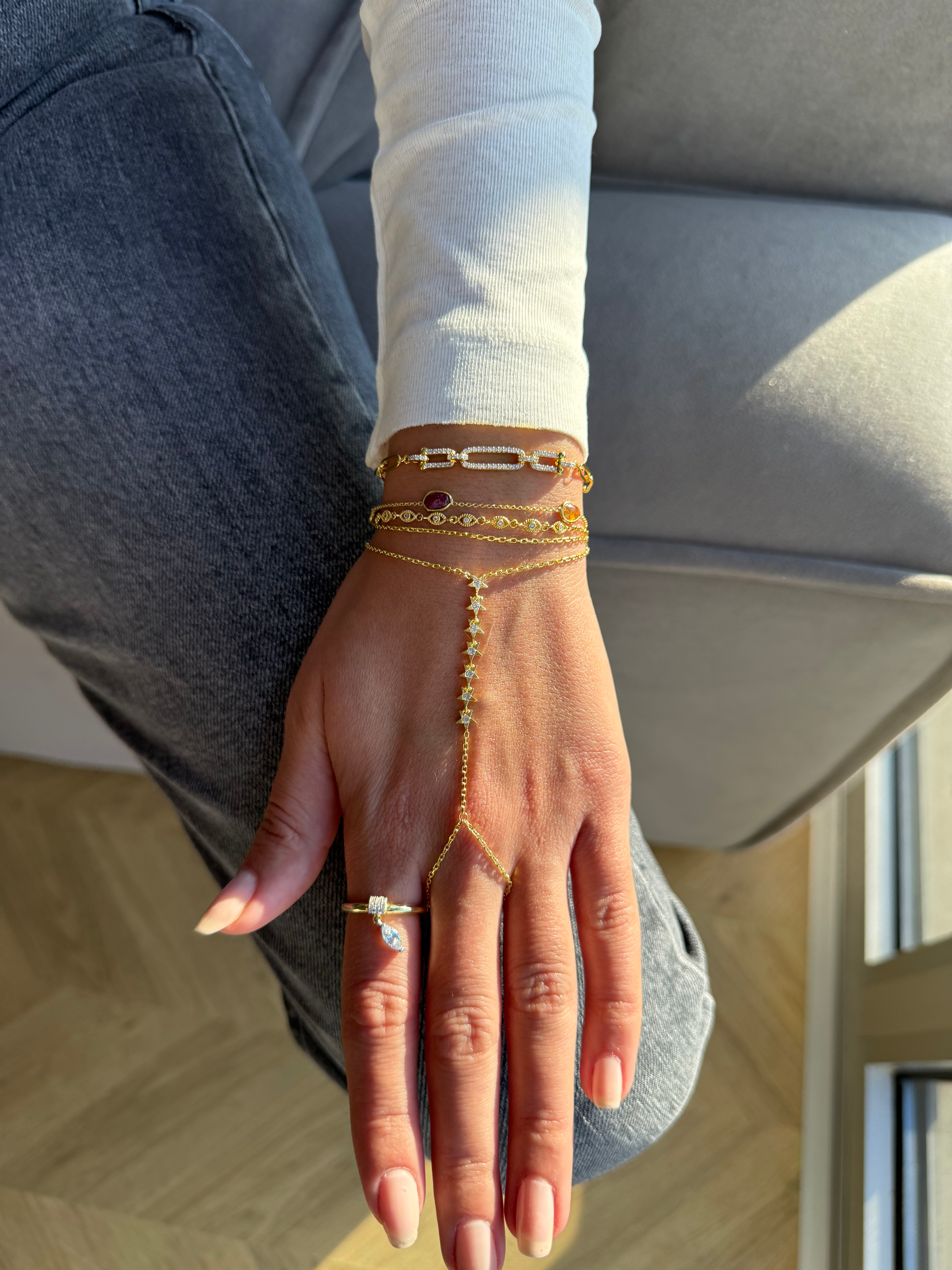 Ortası Taşlı Yıldız Şahmeran | 925 Ayar Gümüş