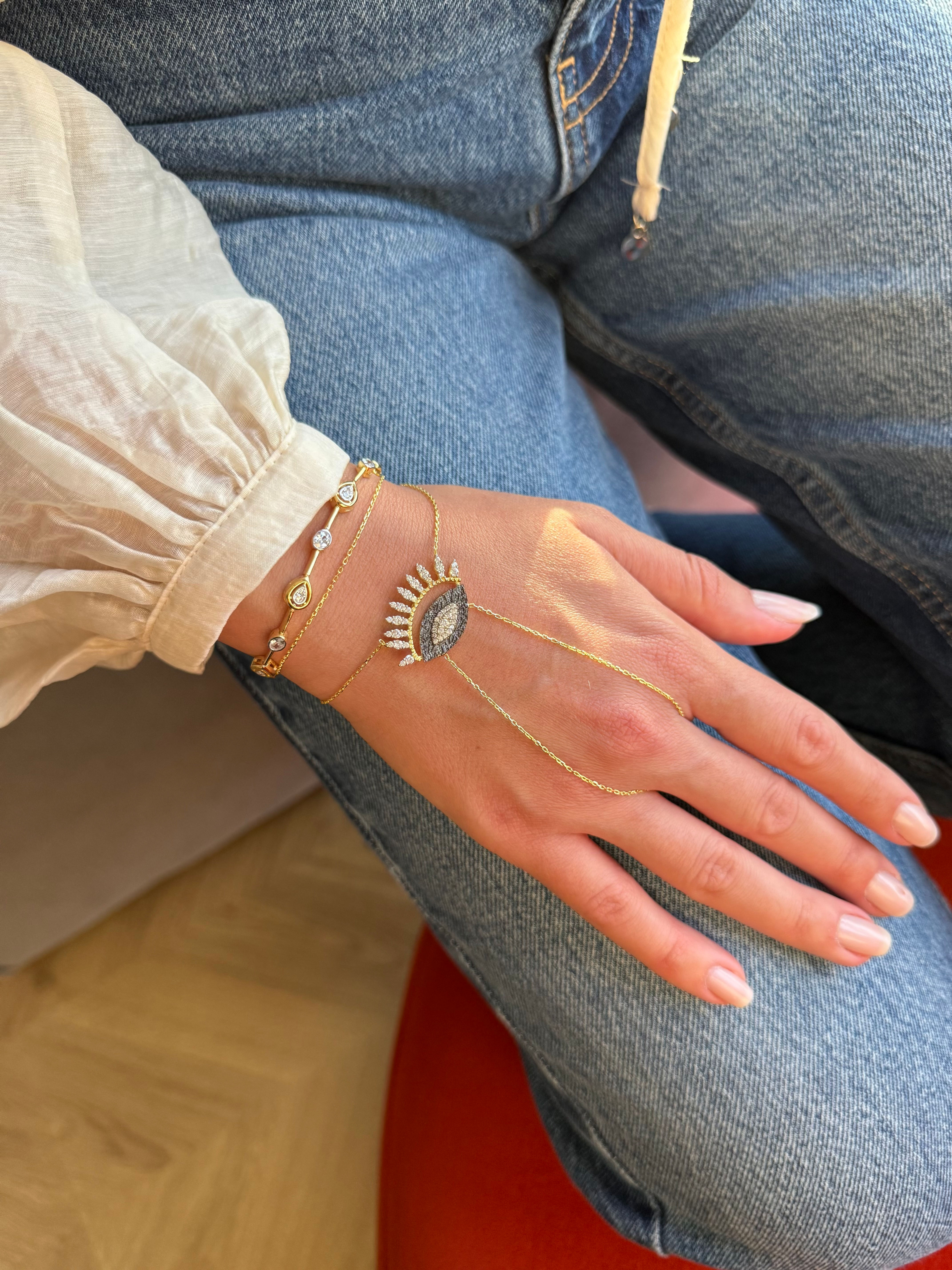 Taşlı Göz Sembol Şahmeran | 925 Ayar Gümüş