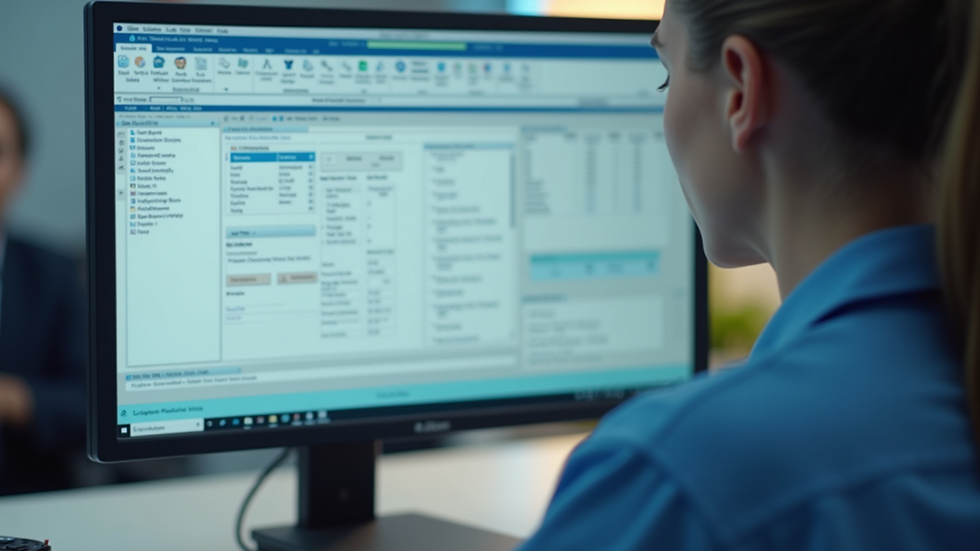 Close-up view of a computer screen showing medical billing software
