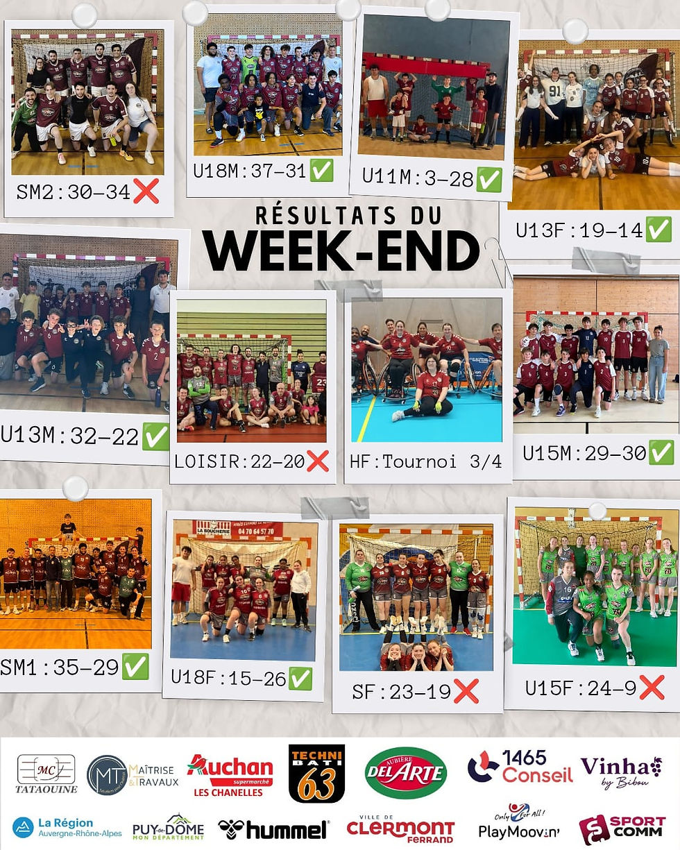 Retour sur les matchs des 25, 26 et 29 avril