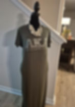 Thumbnail: Olive Green Sequin Long Maxi Dress