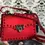 Thumbnail: Red Studded Mini Clutch Handbag