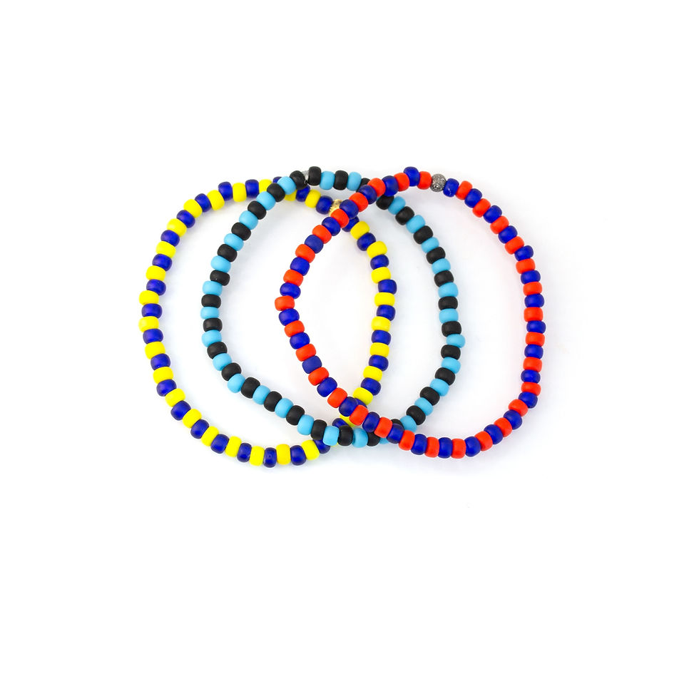 Thumbnail: Color Beaded Bracelet Stack for Men | Color Pop