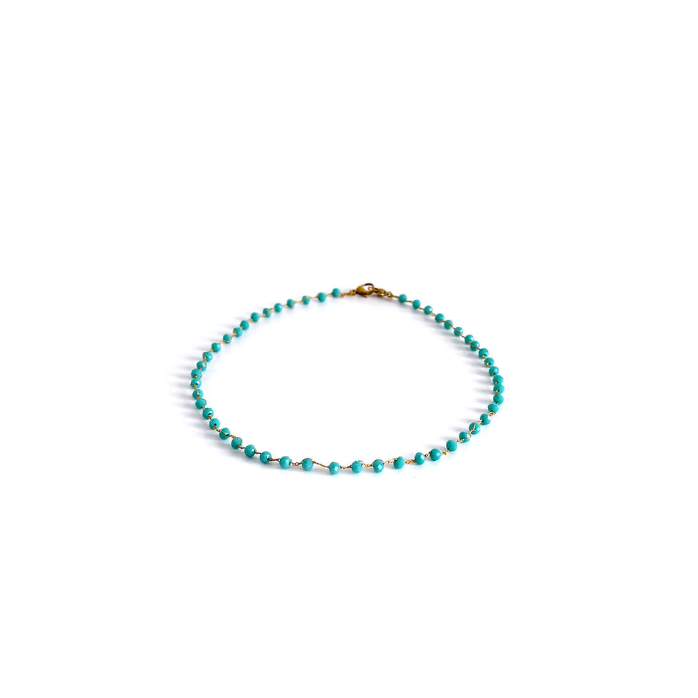 Thumbnail: Turquoise Glow – Fine Thread Necklace