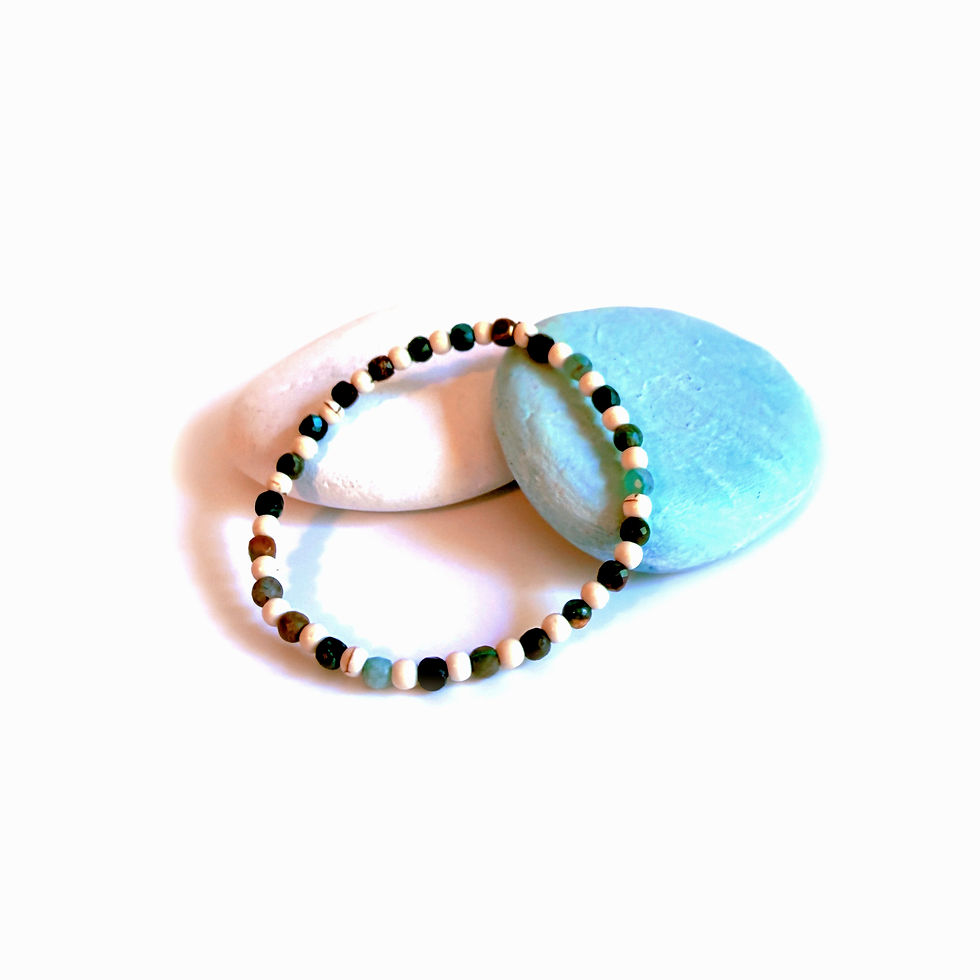 Thumbnail: Fresh Accent Men's Howlite & Agate Bracelet