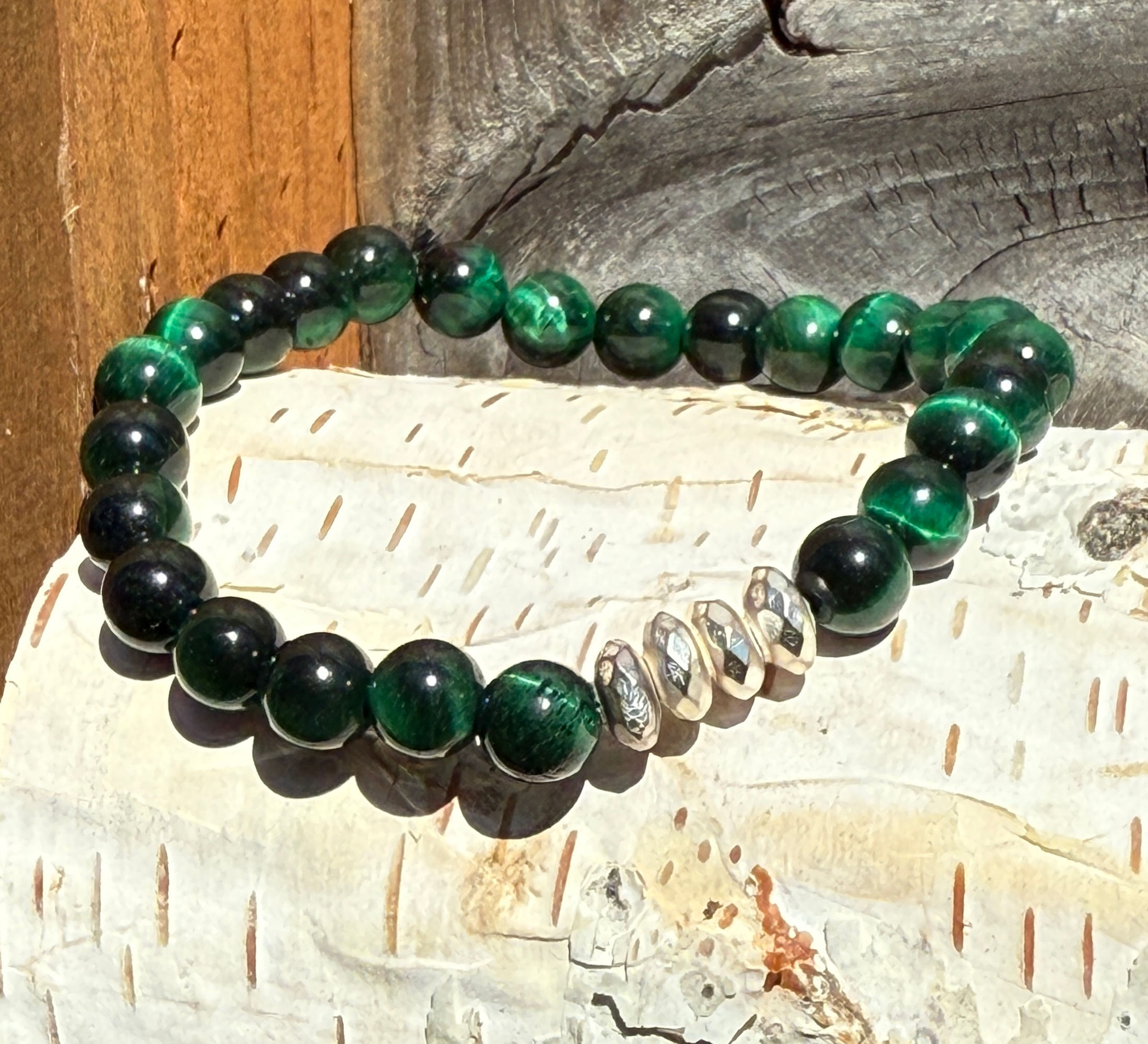 Green Focus – Men's Tiger Eye Bracelet