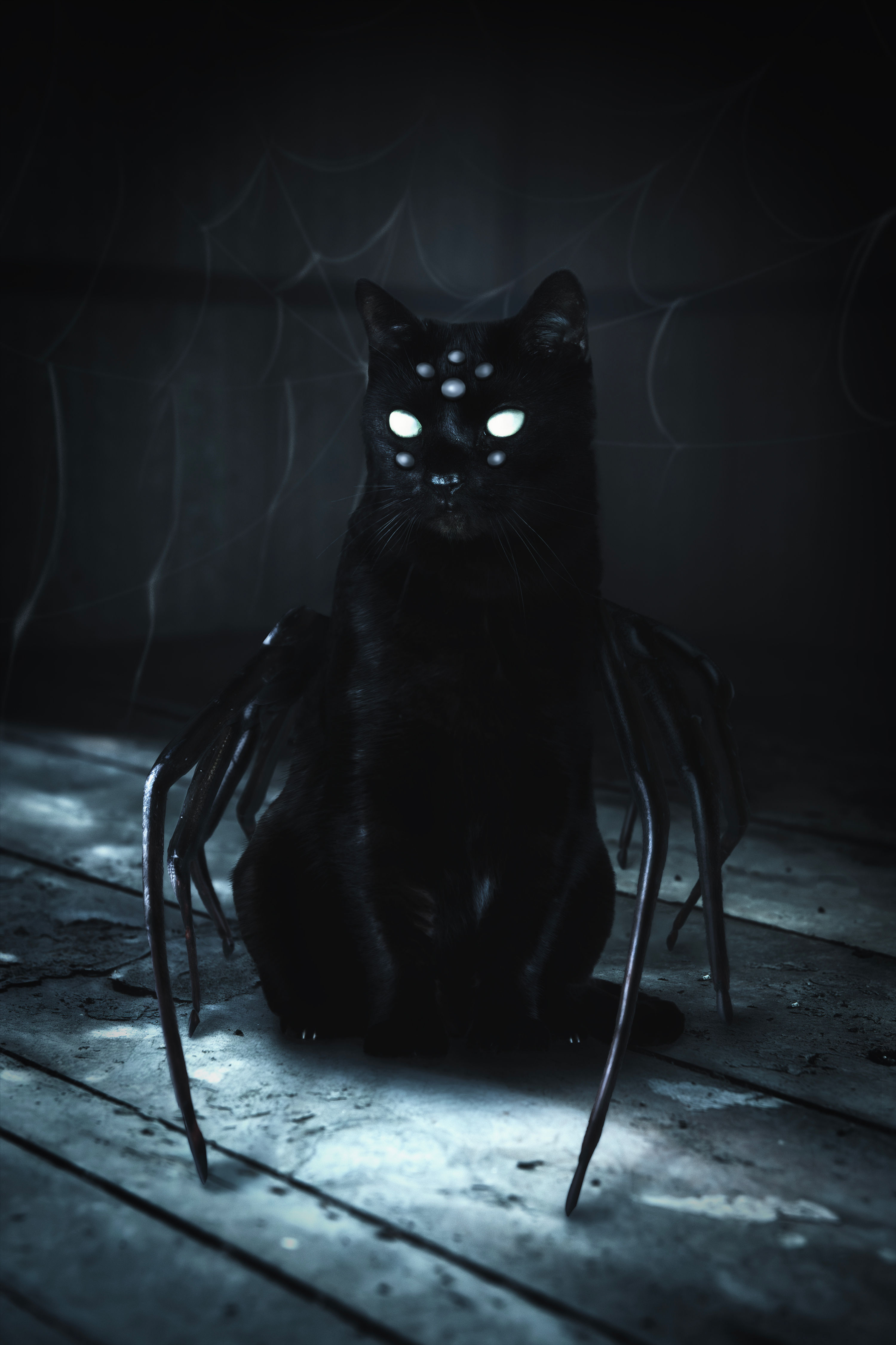 Physical Print-Feline Arachnid