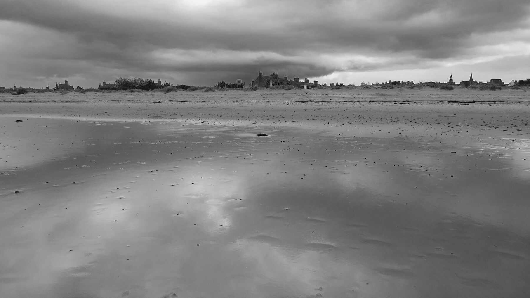 Findhorn Beach in Dark Skies