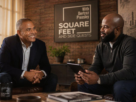 John Alam and Dertrez Pressley discussing commercial real estate site selection