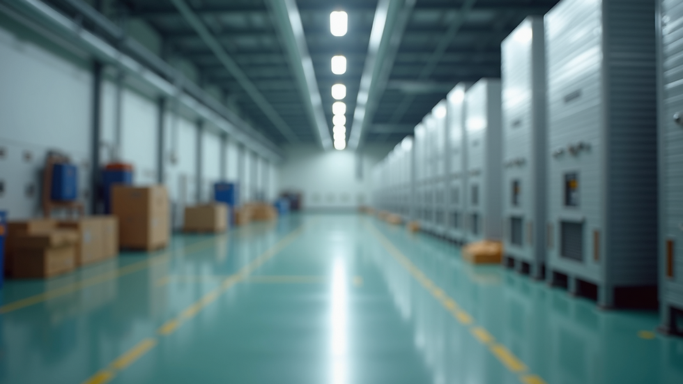Wide angle view of a sustainable cold storage facility