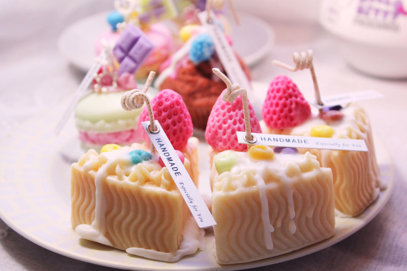 三角形件裝蛋糕-香薰造型蠟燭