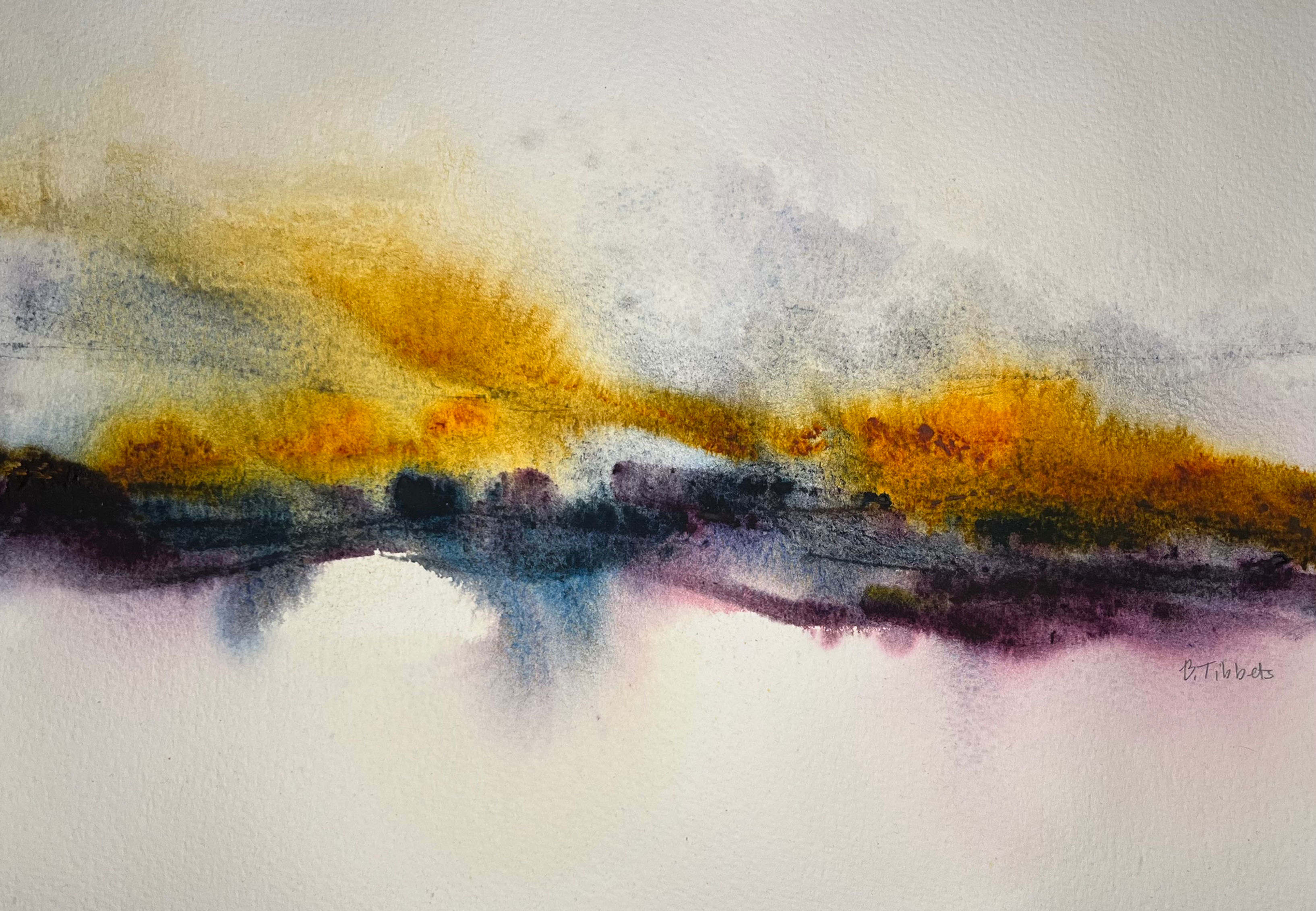 “Edge of Fall" 11 x 15 inch   Original Watercolor Mixed Media on Pa