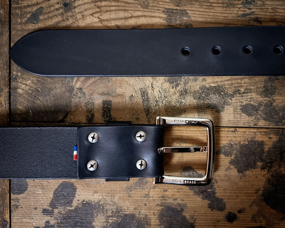 Thumbnail: La Robuste - Black leather belt