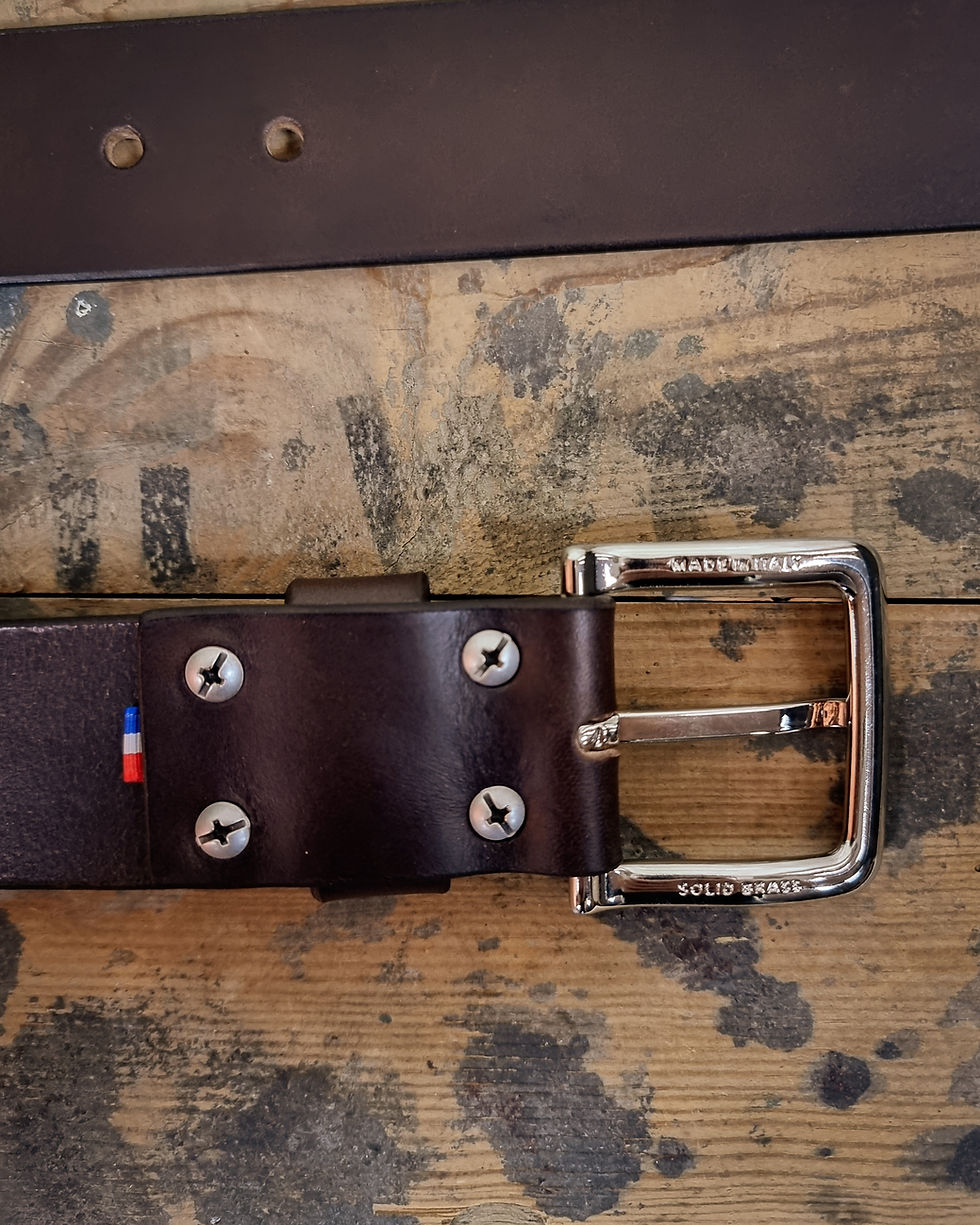 Thumbnail: La Robuste - Brown leather belt