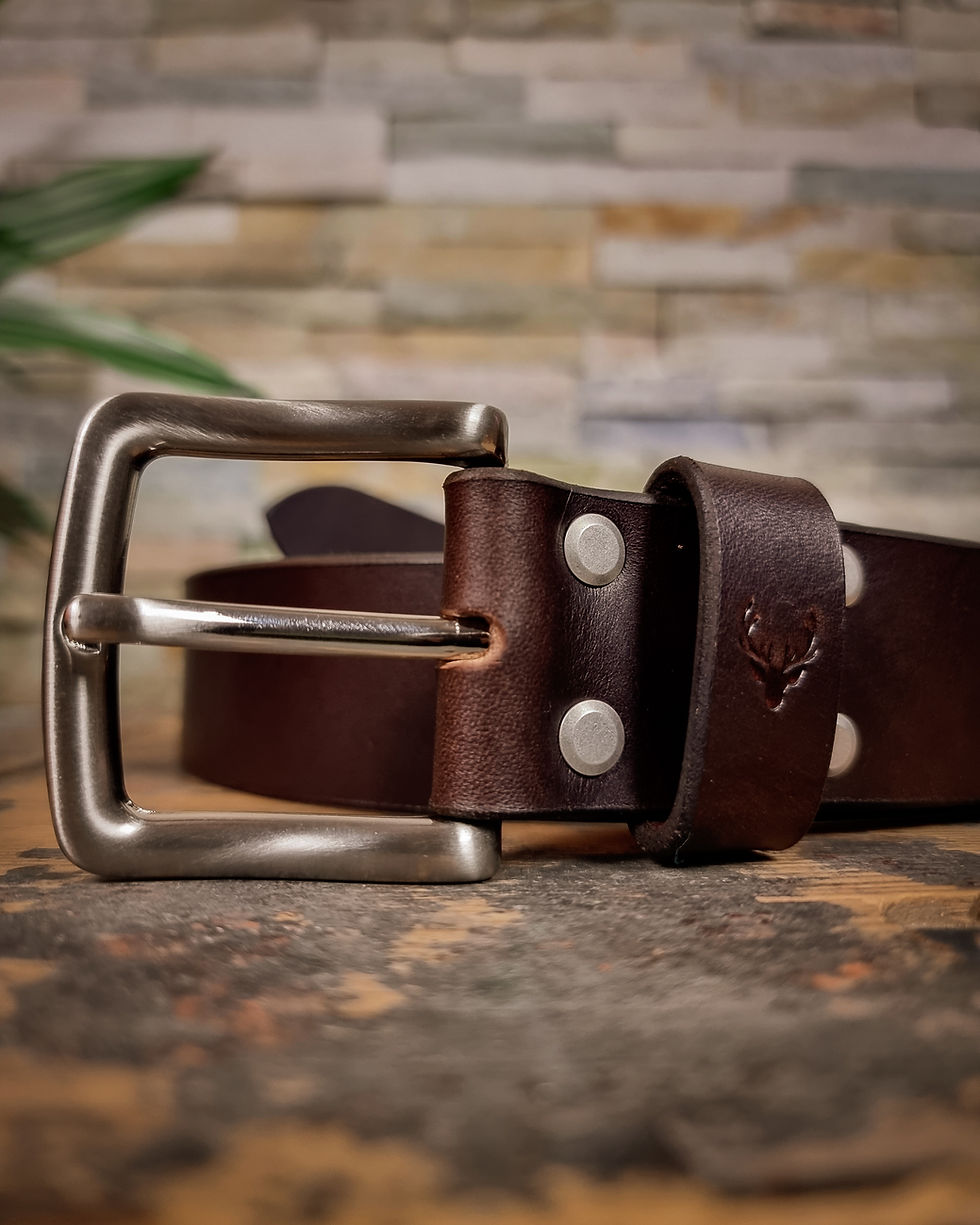 Thumbnail: La Robuste - Brown leather belt