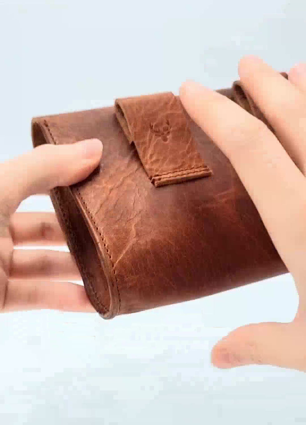 Miniature : pochette téléphone universelle pour ceinture en cuir marron