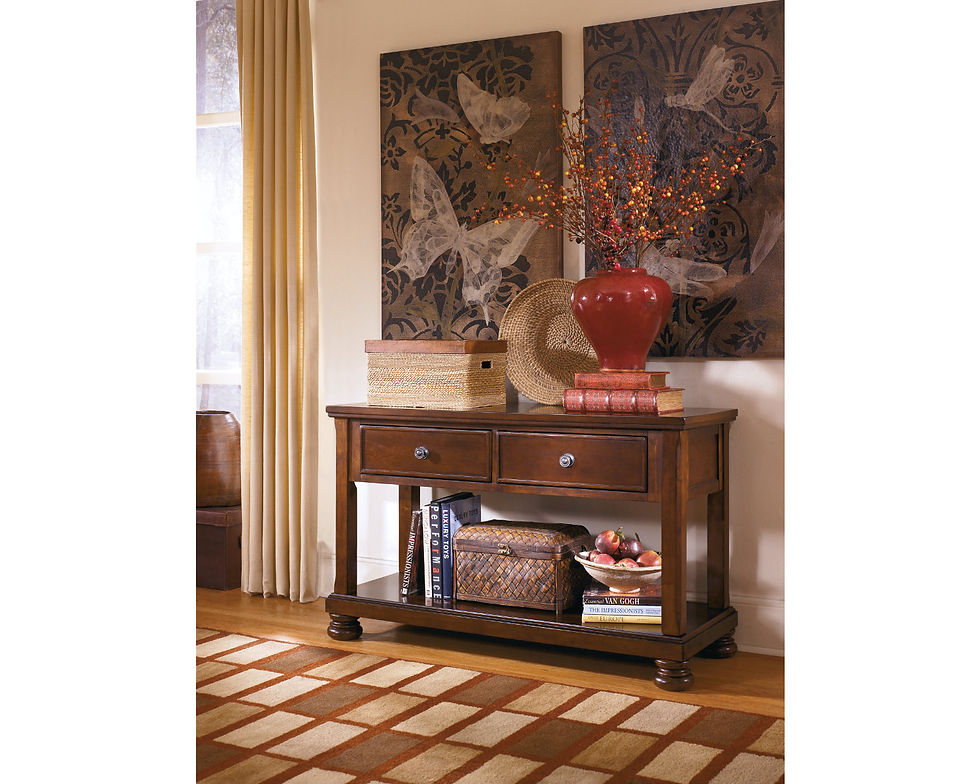 Thumbnail: Signature Design by Ashley Porter Vintage Casual Sofa Table, Rustic Brown