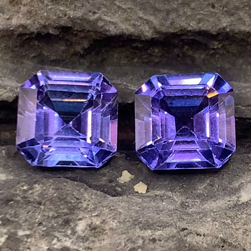 Thumbnail: 6.19Ctw Natural World-Class Flawless Tanzanite Pair