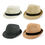 Thumbnail: Vintage Straw Short Brim Fedora Hat 973SF