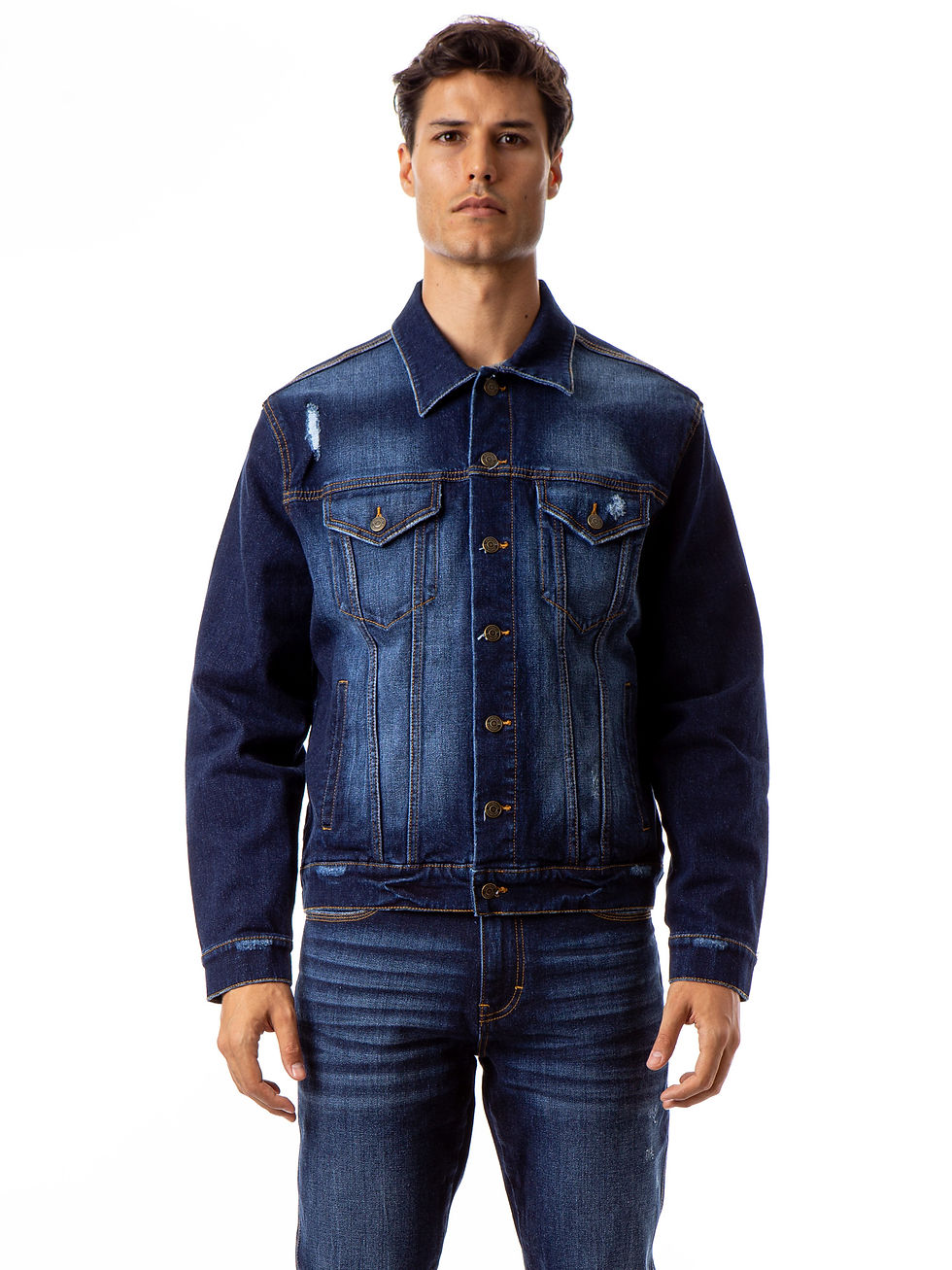 Thumbnail: Jordache Vintage Men's Cameron Oversized Trucker Jacket