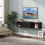 Thumbnail: Tribesigns Rustic Wall Mounted Media Console with Door, Floating TV Shelf TV St