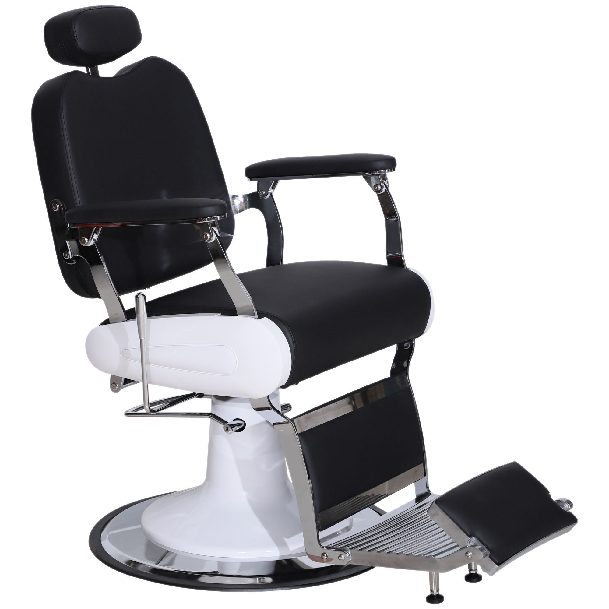 BarberPub Heavy Duty Metal Vintage Barber Chair All Purpose Hydraulic Recline S