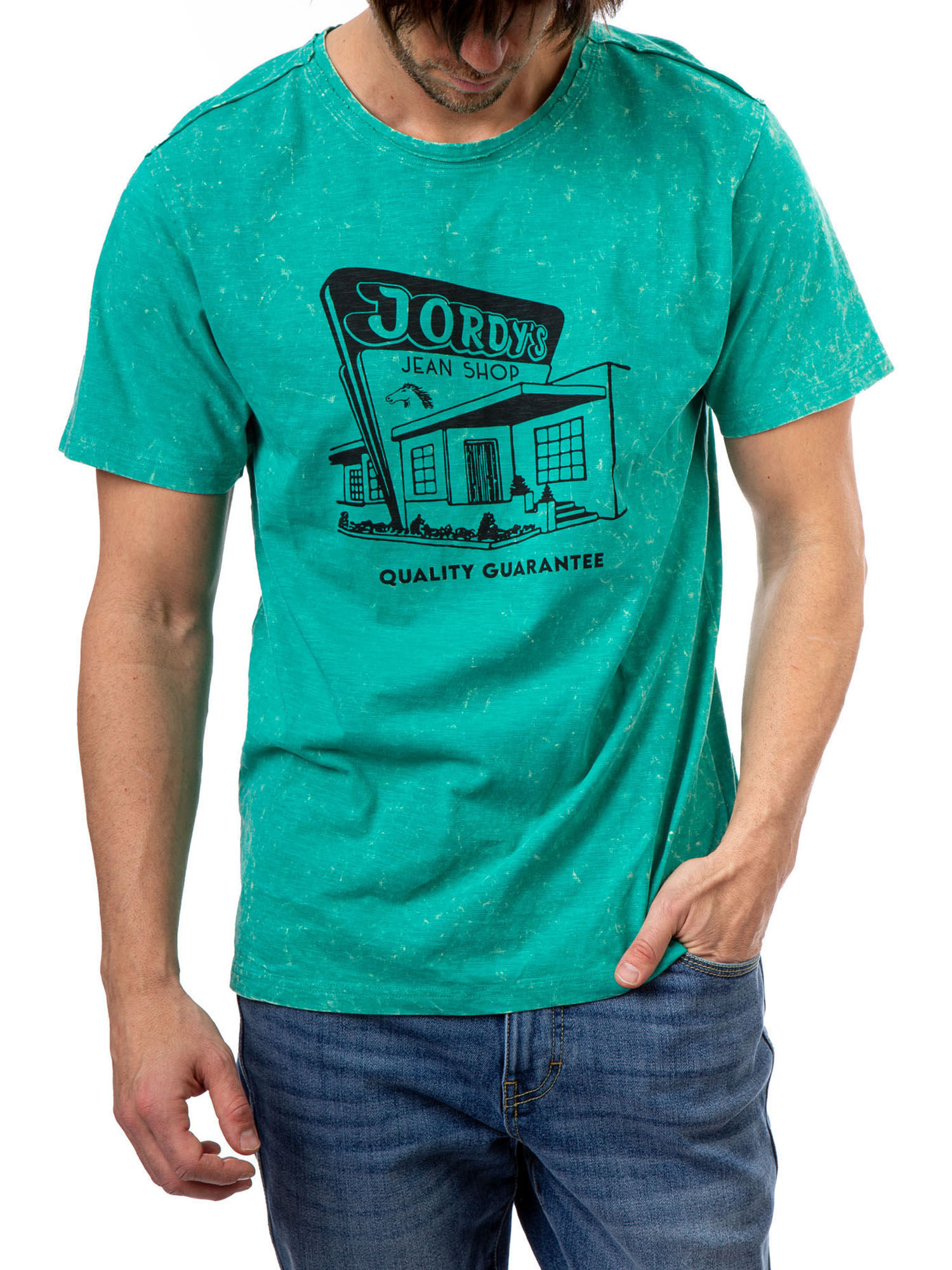 Jordache Vintage Scott Acid Wash Graphic Tee Men's