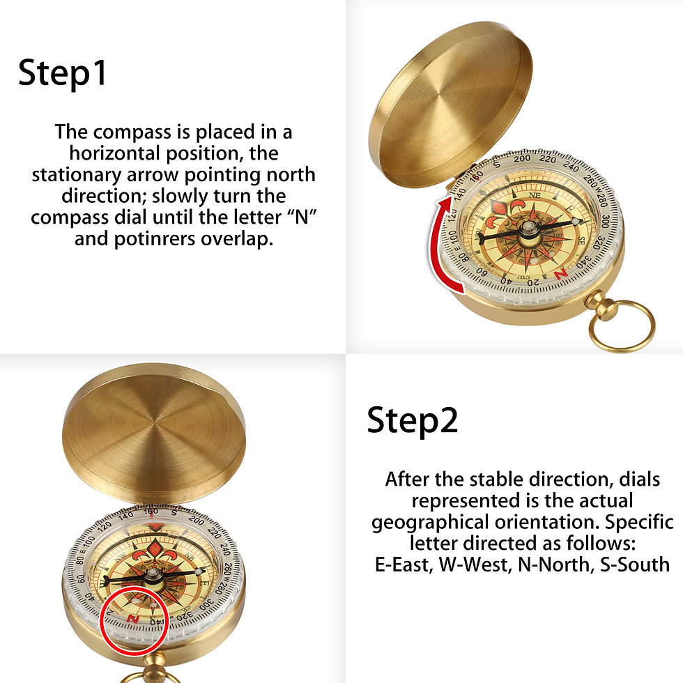 Thumbnail: Golden Compass Watch for Directions & Sailing, Mini Compasses Brass Keychains B