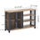 Thumbnail: BON AUGURE Liquor Bar Cabinet with Wine Rack and Stemware Rack (47inch, Vintage