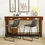 Thumbnail: Roundhill Furniture Lotusville Vintage PU Leather Counter Height Stools, Antiqu