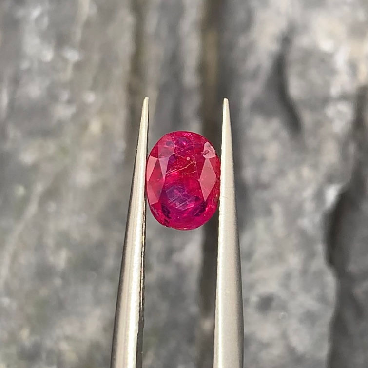 Thumbnail: 0.63Ct Natural Unheated Rare Blood Red Afghan Ruby