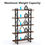 Thumbnail: LITTLE TREE Solid Wood 5 Shelf Industrial Style Bookcase and Book Shelves, Meta