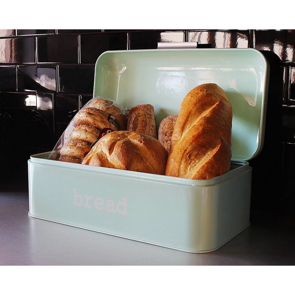 Thumbnail: Bread Box for Kitchen Counter - Stainless Steel Bread Bin, Dry Food Storage Con