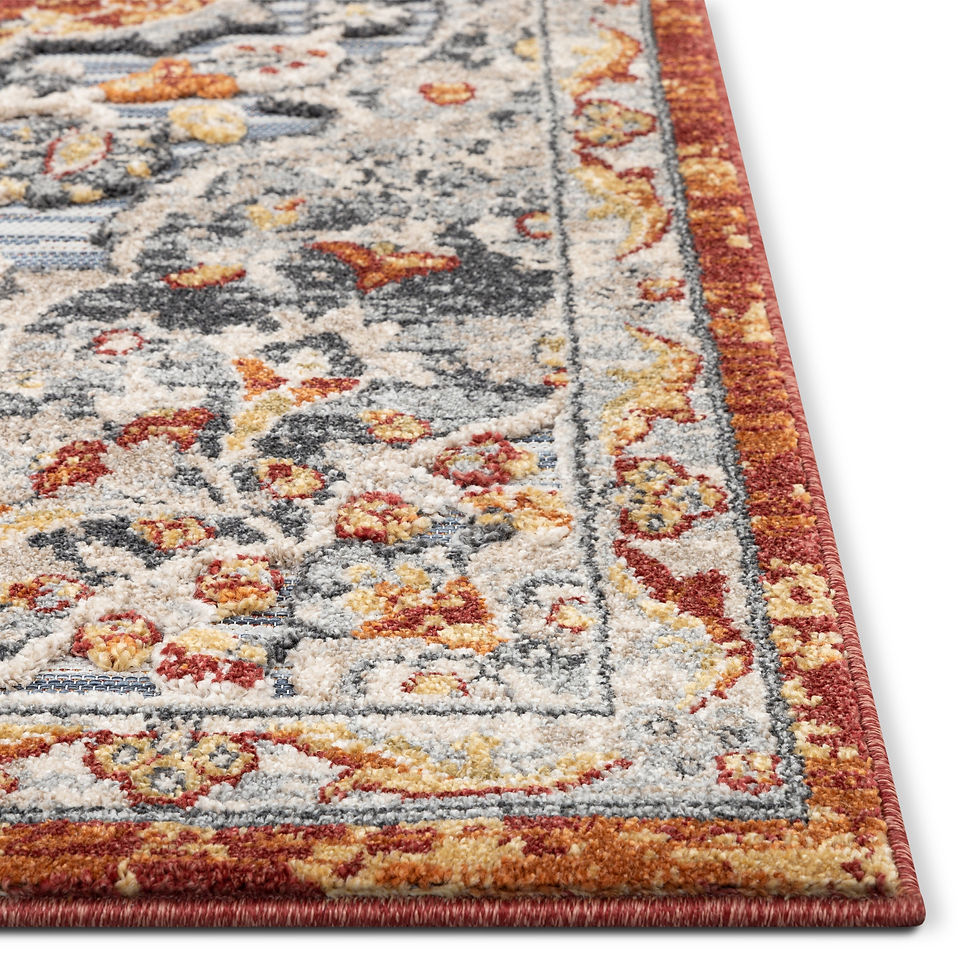 Thumbnail: Willowbrook Torri Medallion Bohemian Botanical Red-Rust 2'3" x 7'3" Runner Flat