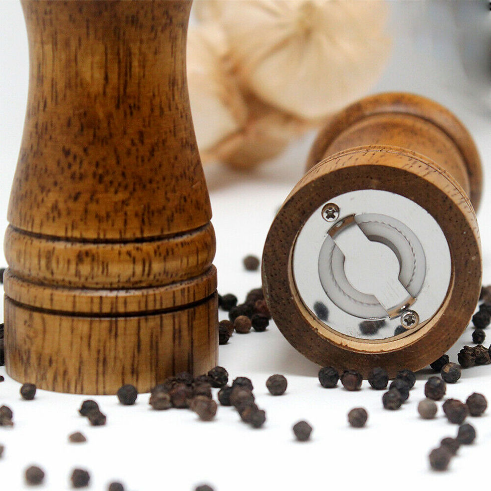 Thumbnail: Vintage Wooden Oak Salt Pepper Spice Sauce Grinder Mill Blender Stick 10inch